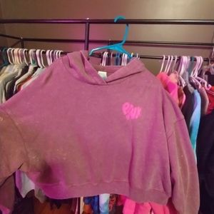 Cropped Victoria's secret pink hoodie